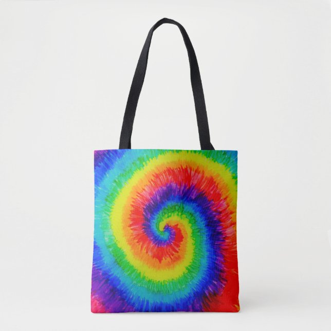 Rainbow Tie-Dye Alcohol Bläck Tygkasse (Framsida)