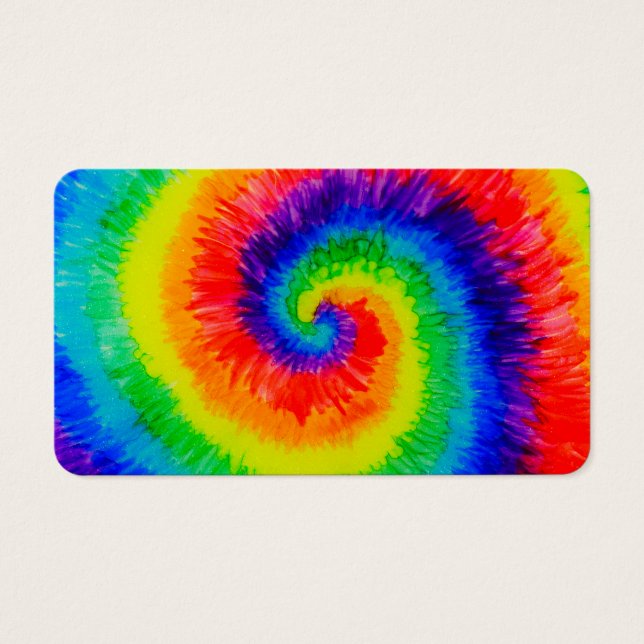 Rainbow Tie-Dye Alcohol Bläck Visitkort (Framsidan)