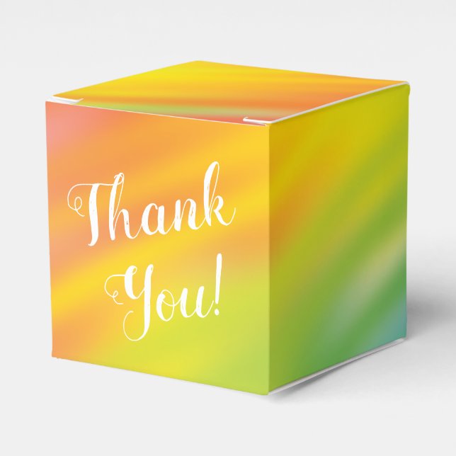 Rainbow Tie Dye Baby Shower Presentaskar (Framsidan Sidan)