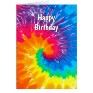 Rainbow Tie Dye Birthday Hälsningskort