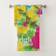 Rainbow Tie Dye Custom Name Houseuppvärmning