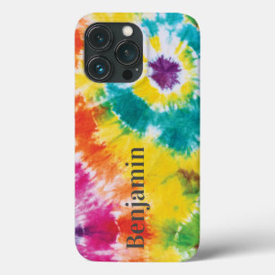 Rainbow Tie Dye Custom Name Modern Pappa Birthday
