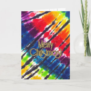 Rainbow Tie-Dye jul Helgkort