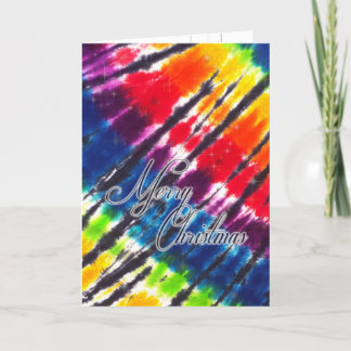 Rainbow Tie-Dye jul Helgkort
