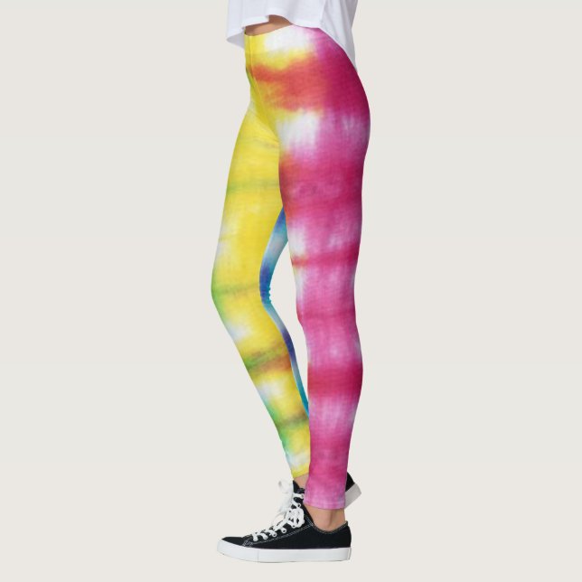 Rainbow Tie Dye Leggings (Vänster)