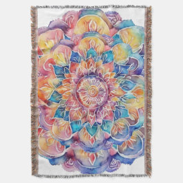 Rainbow Tie-Dye Mandala Filt