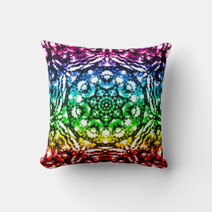 Rainbow Tie Dye Mandala Star Kudde