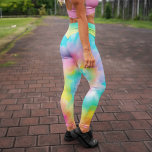 Rainbow Tie Dye Mönster Leggings<br><div class="desc">Regnbåge Tie Dye Mönster design.</div>