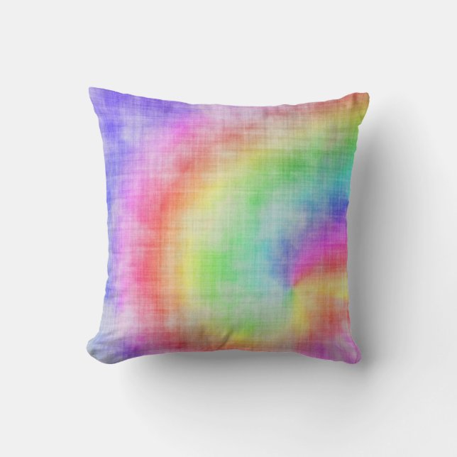 Rainbow Tie Dye Pillow Kudde (Framsida)