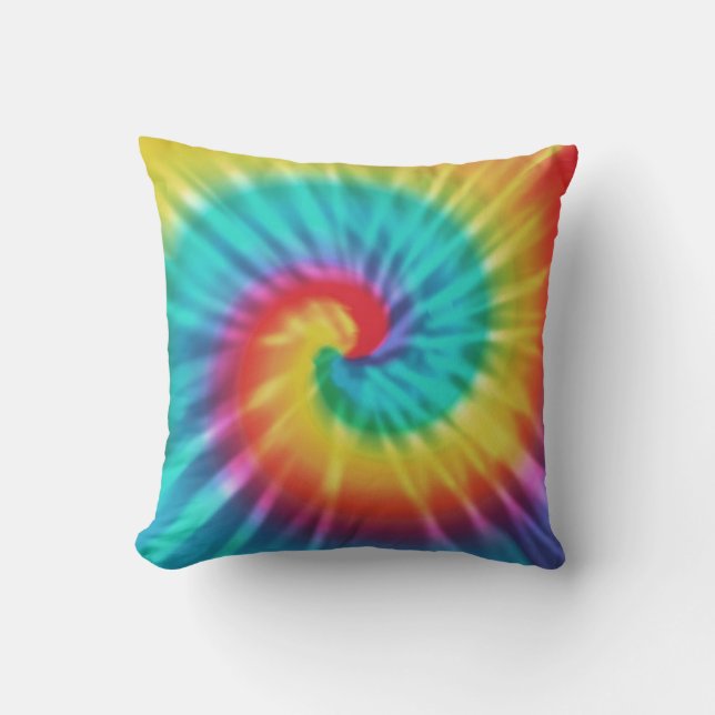 Rainbow Tie Dye Pillow Kudde (Framsida)