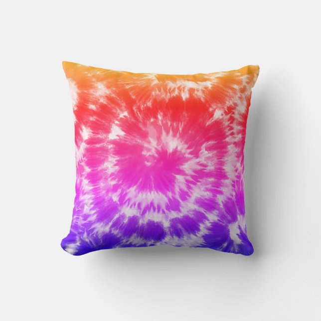 Rainbow Tie Dye Psychedelic Mönster Home Decor  Kudde (Framsida)