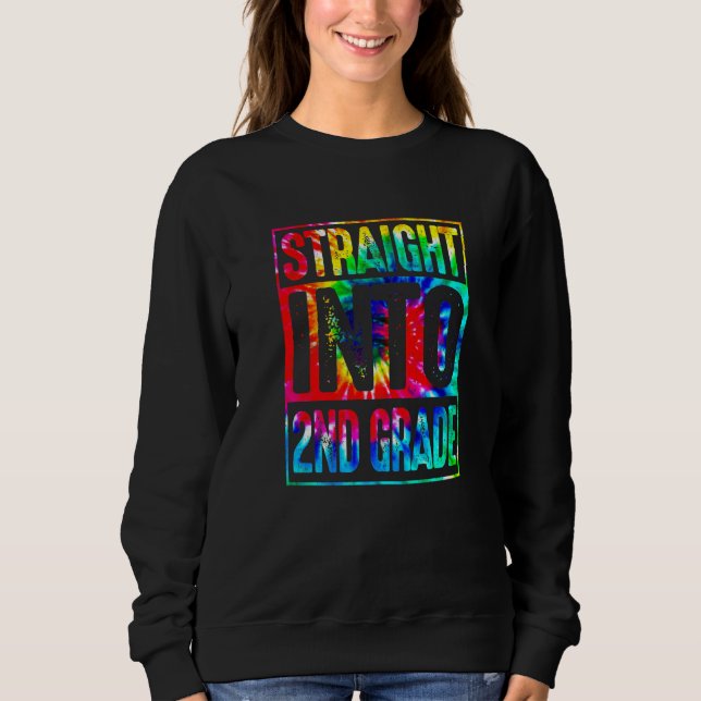 Rainbow Tie Dye Rakt in i andra Klass tillbaka til T Shirt (Framsida)