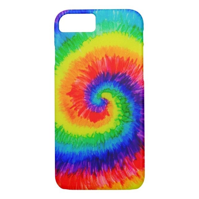 Rainbow Tie-Dye Swirl Case-Mate iPhone Skal (Baksida)
