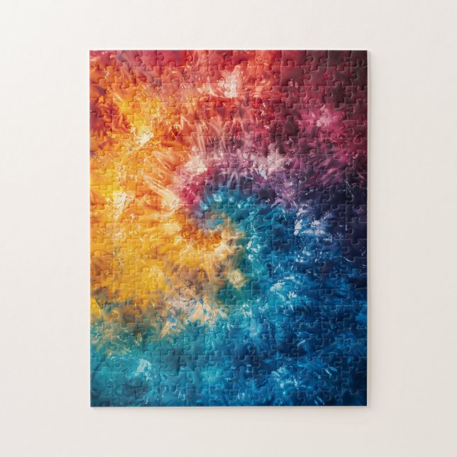 Rainbow Tie-Dye Swirl Pussel (Vertikal)