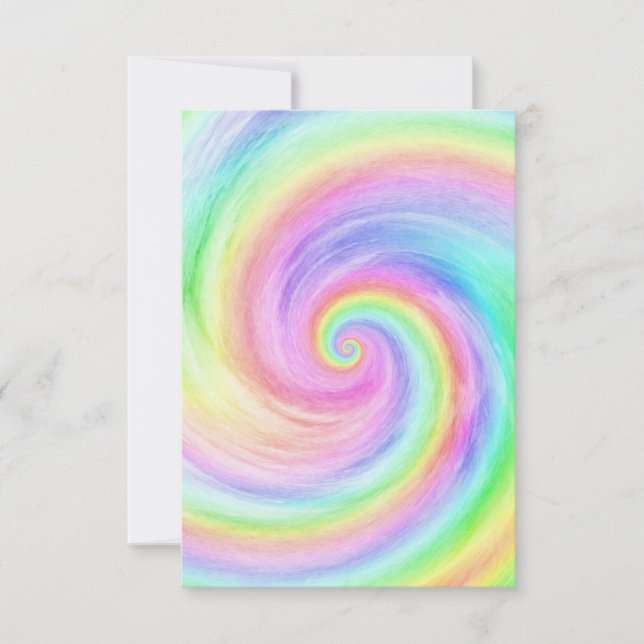 Rainbow tie Dye Wave Ocean Tack Kort (Framsida)