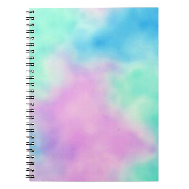 Rainbow tie dyne notebook anteckningsbok (Framsidan)