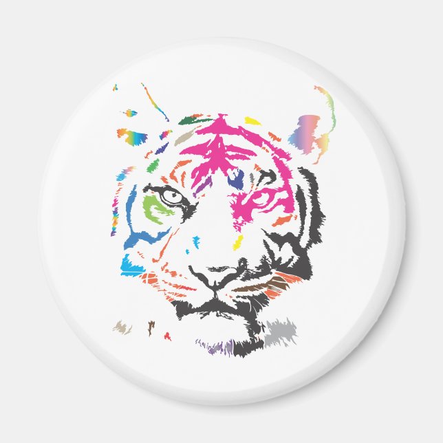 Rainbow Tiger Magnet (Framsidan)