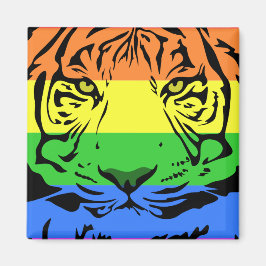 Rainbow Tiger Magnet