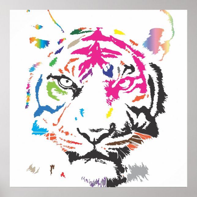 Rainbow Tiger Poster (Framsidan)