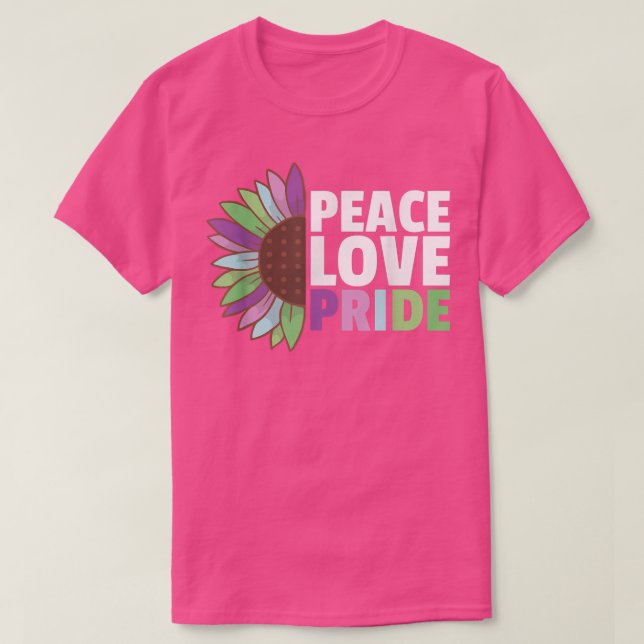 Rainbow Toric Flag Pride Lgbtq Sunflower  T Shirt (Design framsida)
