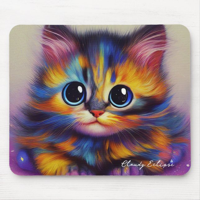 Rainbow Tortie Kitten Musmatta (Framsidan)