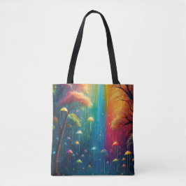 Rainbow Tote Bag Fantasy Design Tygkasse