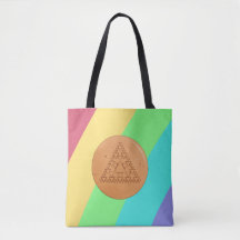 Rainbow Tote Bag Game Dalgona Många Triangle