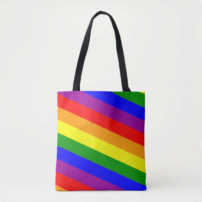 Rainbow Tote Bag Tygkasse (Framsida)