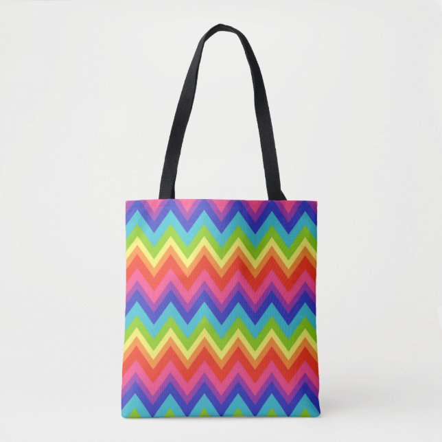 Rainbow Tote Bag Tygkasse (Framsida)