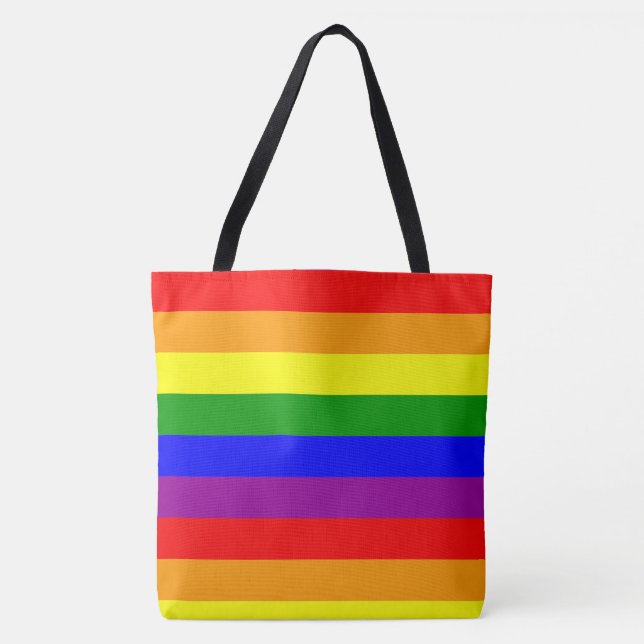Rainbow Tote Bag Tygkasse (Framsida)