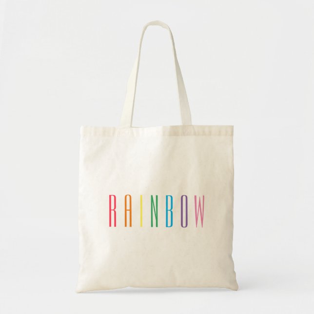 RAINBOW Tote Bag Tygkasse (Framsidan)