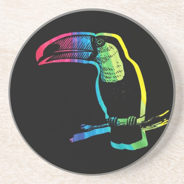 Rainbow Toucan på Black Underlägg (Framsidan)