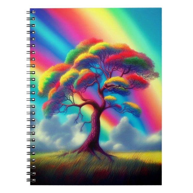 Rainbow Träd Anteckningsbok (Framsidan)