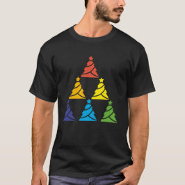 Rainbow Träd i Julgranar Helgdag LGBT-Shirt Tee Shirt