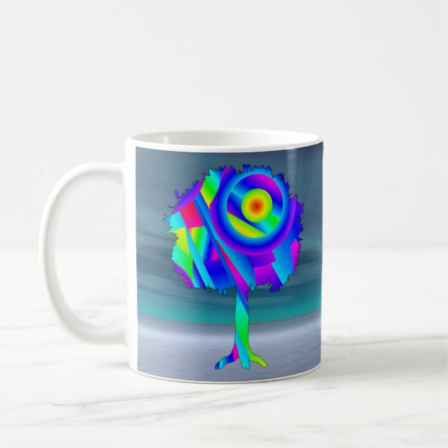 Rainbow Träd Kaffemugg (Vänster)