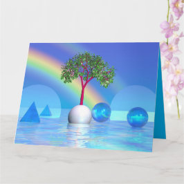 Rainbow Träd Kort