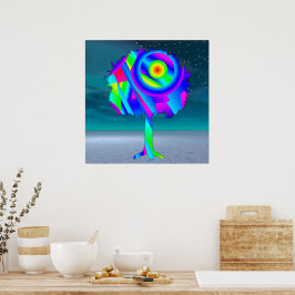 Rainbow Träd Poster