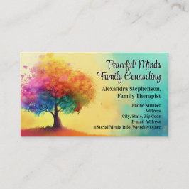 Rainbow Träd rådgivning terapi psykoterapi Visitkort