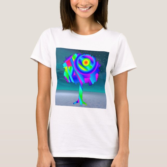Rainbow Träd T-Shirt (Framsida)