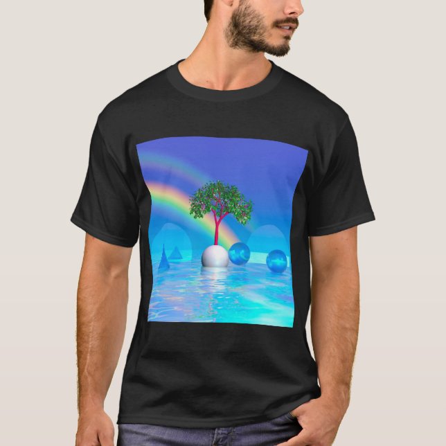 Rainbow Träd T Shirt (Framsida)