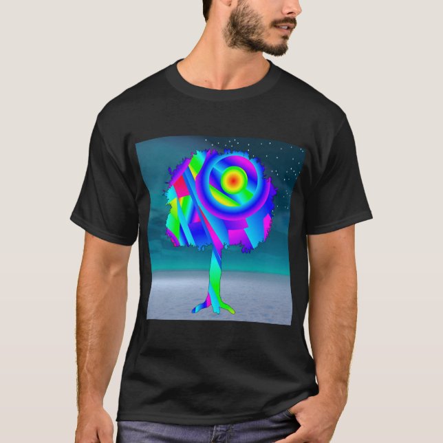 Rainbow Träd T Shirt (Framsida)