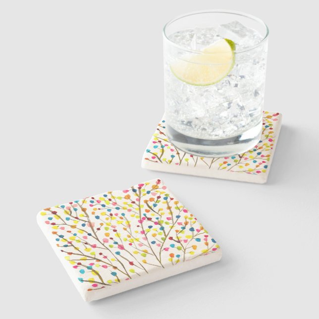 Rainbow träd, vattenfärg stenunderlägg (Sidan)