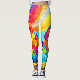 Rainbow Träd: Vivid Forest Leggings