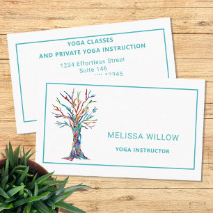 Rainbow Träd Yoga Instructor Visitkort