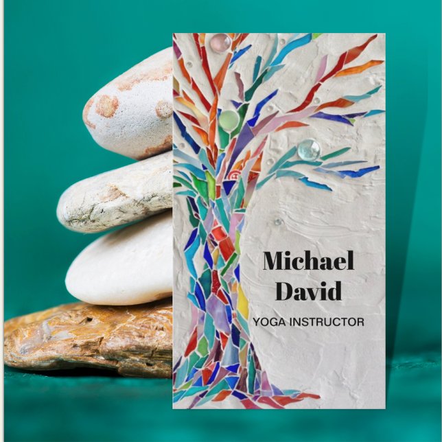 Rainbow Träd Yoga Instructor Visitkort (Skapare uppladdad)