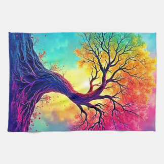  Rainbow Tree: Roots of Infinite Hope Art Kökshandduk