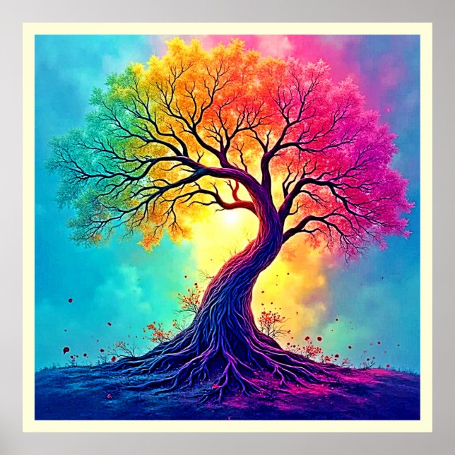  Rainbow Tree: Roots of Infinite Hope Art Poster (Framsidan)
