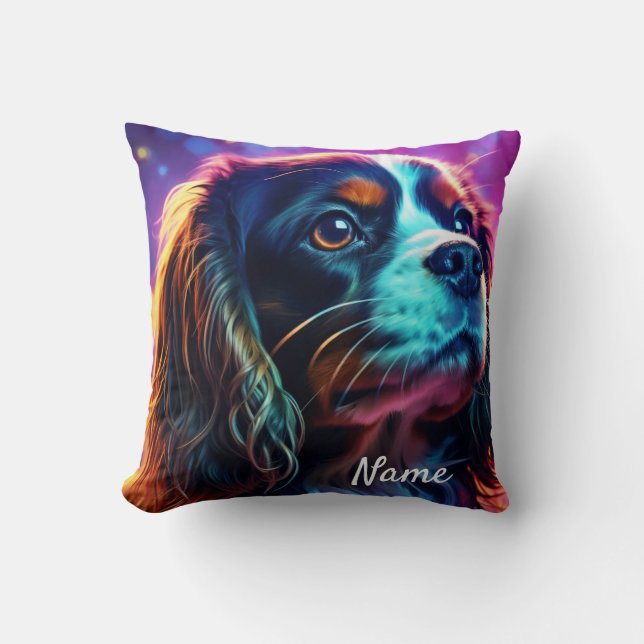 Rainbow Tri Cavalier Kung Charles Spain Hund Kudde (Framsida)