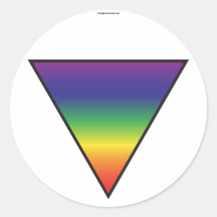 Rainbow Triangle Stickers Runt Klistermärke