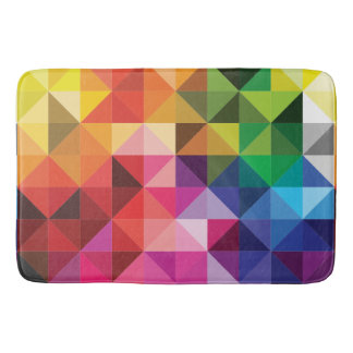 Rainbow Triangles Geometric Modern Badrumsmatta